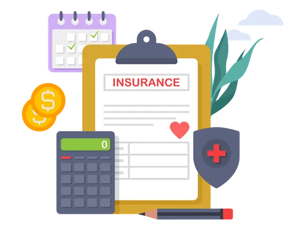 Health Insurance Contract  Illustration