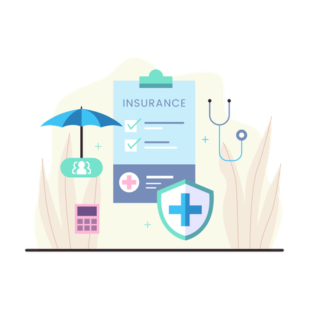 Health insurance cover  Illustration