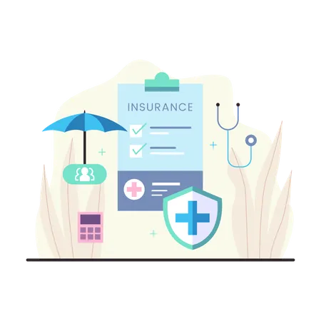 Health insurance cover  Illustration