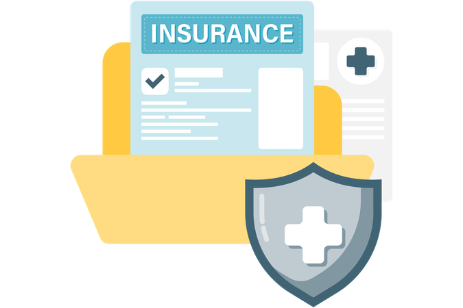 Health insurance documents  Illustration