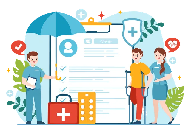 Health Insurance  Illustration