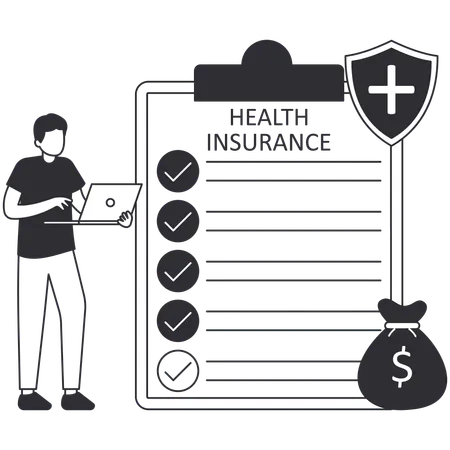 Health Insurance  Illustration