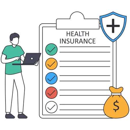 Health Insurance  Illustration