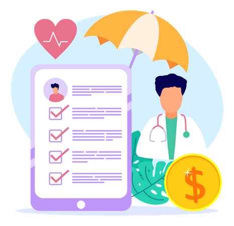 Health Insurance  Illustration