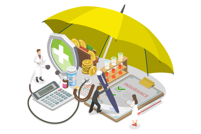 Health Insurance  Illustration