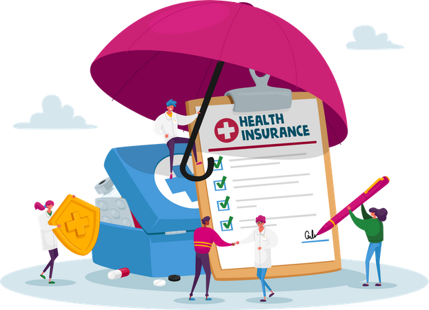 Health Insurance  Illustration