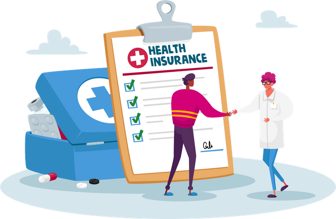 Health Insurance  Illustration