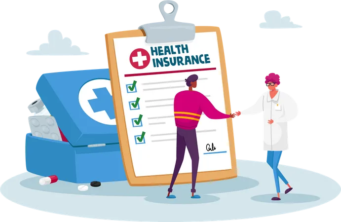 Health Insurance  Illustration