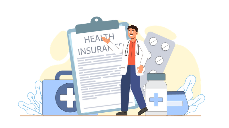 Health Insurance  Illustration