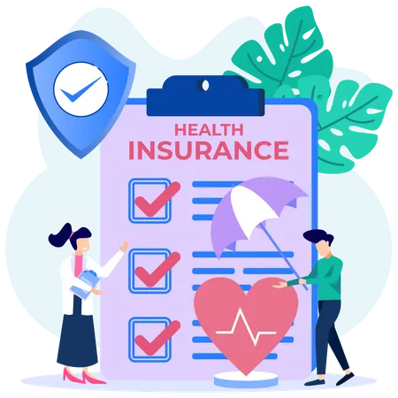 Health Insurance  Illustration