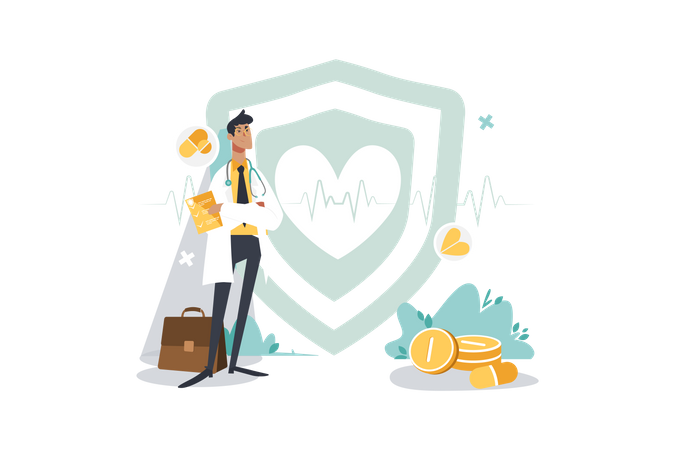 Health Insurance  Illustration