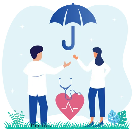 Health Insurance  Illustration