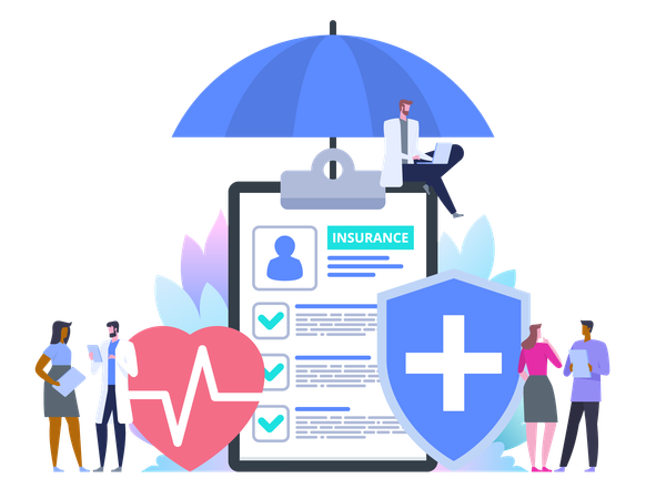 Health insurance protection  Illustration