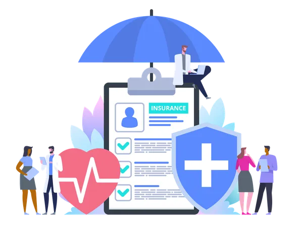 Health insurance protection  Illustration