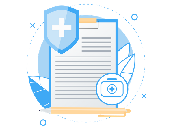 Health Insurance Services  Illustration