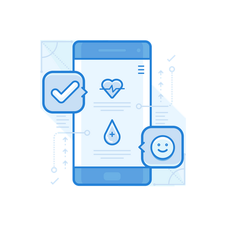 Health Monitoring App Illustration
