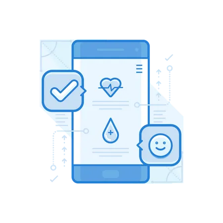 Health Monitoring App  Illustration