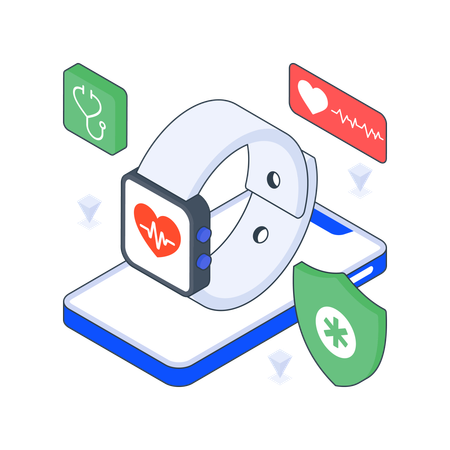 Health Monitoring App  Illustration