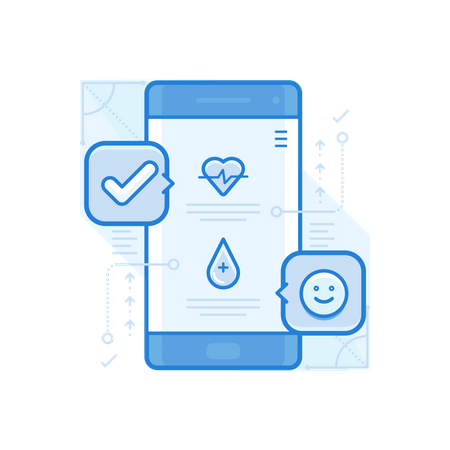 Health Monitoring App  Illustration