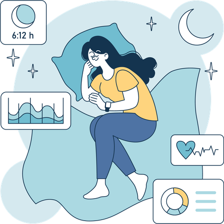 Health monitoring app  Illustration