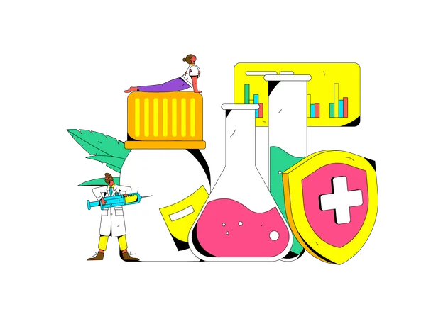 Health protect medicine  Illustration