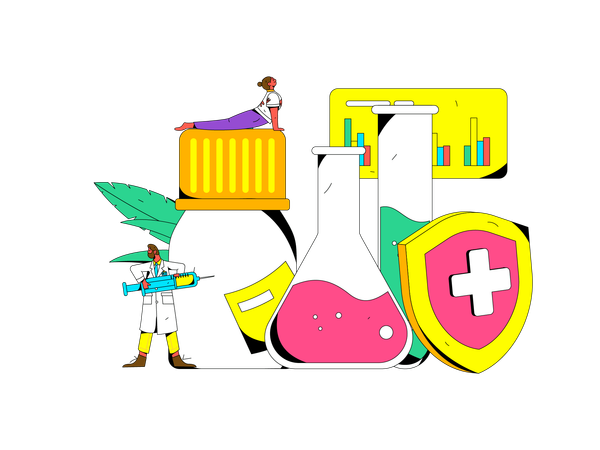 Health protect medicine  Illustration