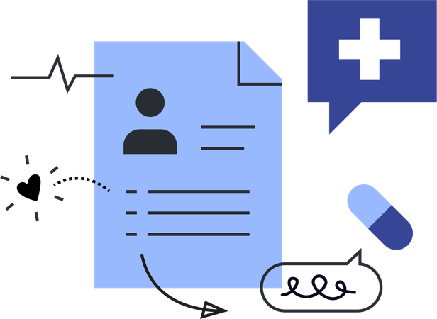 Health report of patient  Illustration
