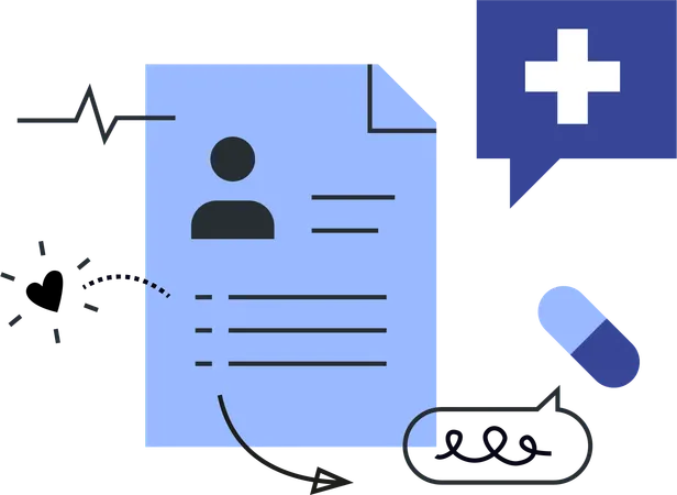 Health report of patient  Illustration
