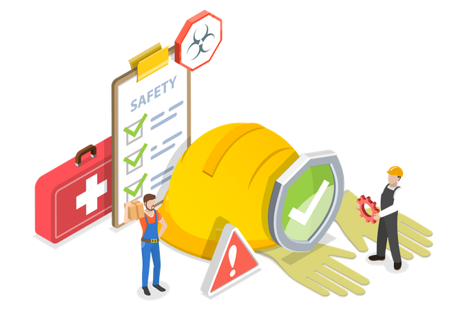Health Safety Environment  Illustration