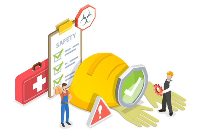 Health Safety Environment  Illustration
