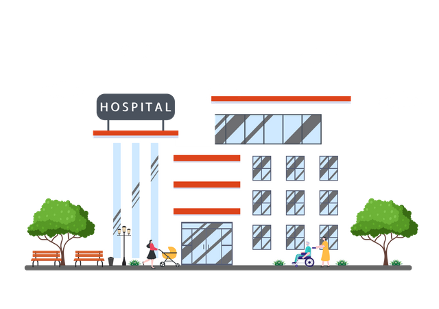 Hospital for Healthcare Illustration