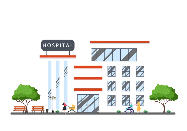 Hospital for Healthcare  Illustration