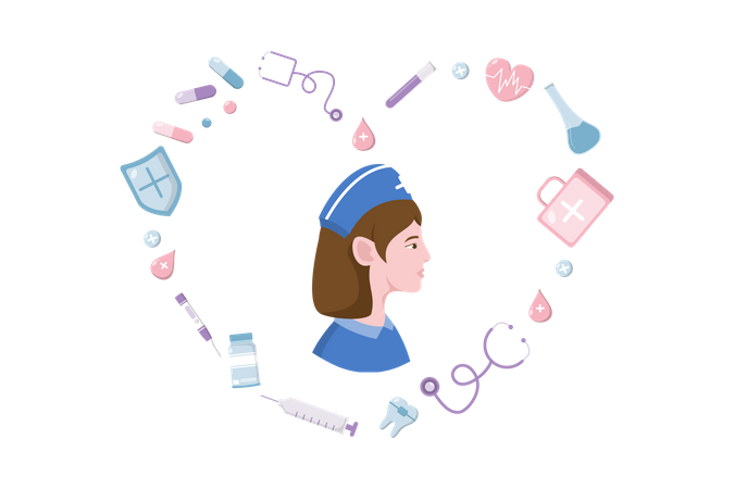 Healthcare and Medical Equipment  일러스트레이션