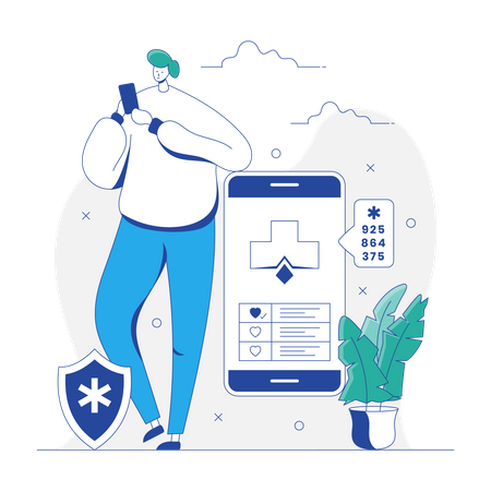 HealthCare App  Illustration