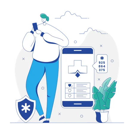 HealthCare App  Illustration