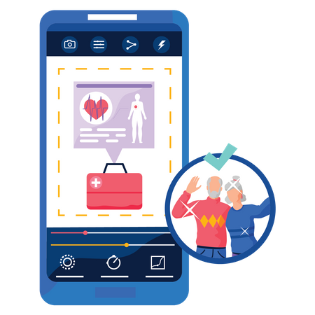 Healthcare App  Illustration