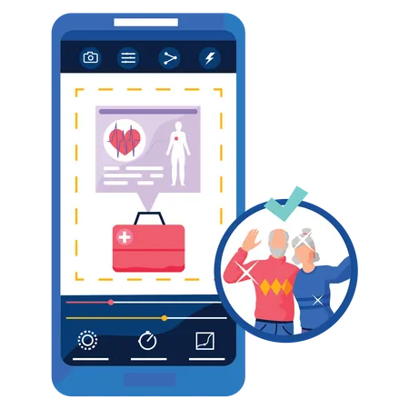 Healthcare App  Illustration