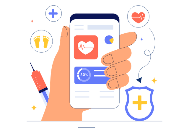 Healthcare app  Illustration