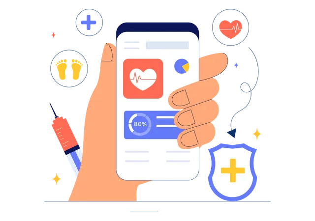 Healthcare app  Illustration