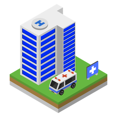 Healthcare Center  Illustration
