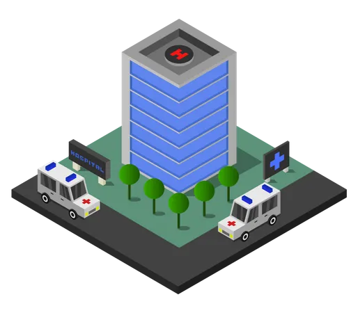 Healthcare facility Illustration