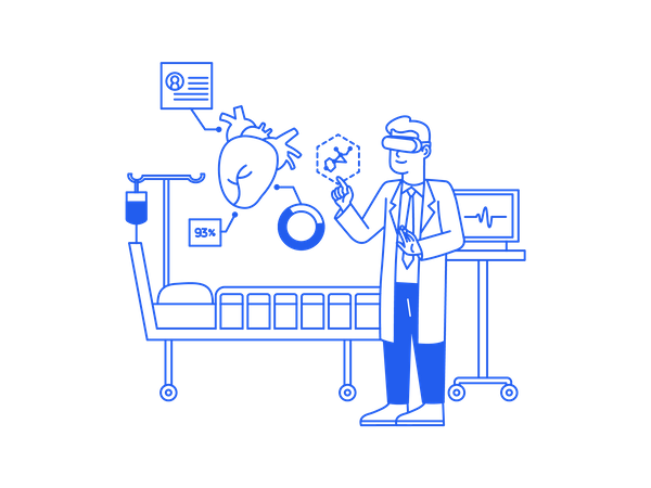 Healthcare in metaverse  Illustration