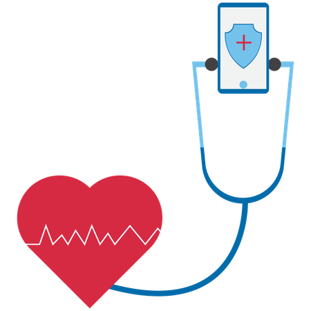 Healthcare service mobile Apps  Illustration
