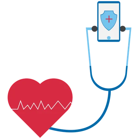 Healthcare service mobile Apps  Illustration