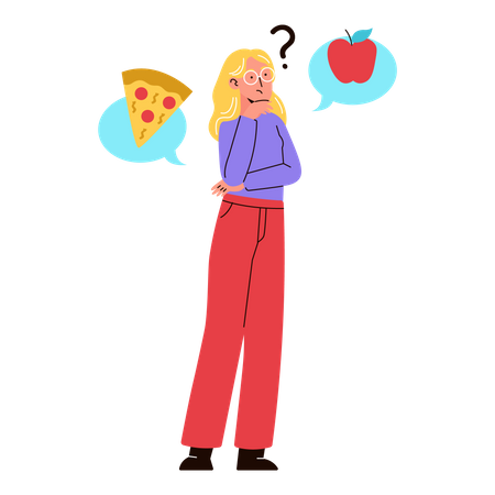 Healthy and Unhealthy  Illustration