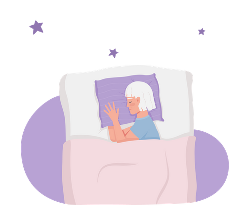 Healthy bedtime habit Illustration