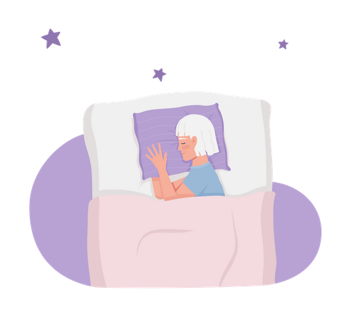 Healthy bedtime habit  Illustration