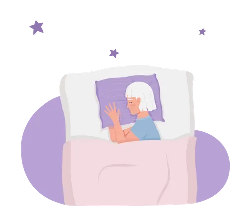 Healthy bedtime habit  Illustration