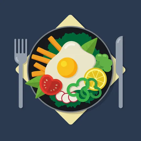 Healthy breakfast Illustration
