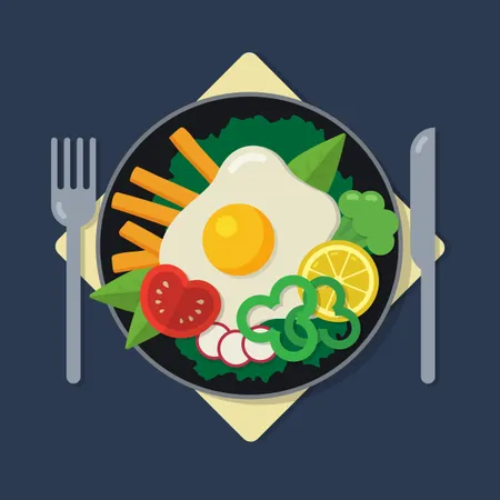 Healthy breakfast  Illustration